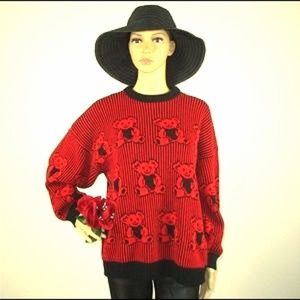 Adele Knitwear Pullover Sweater Teddy Bears